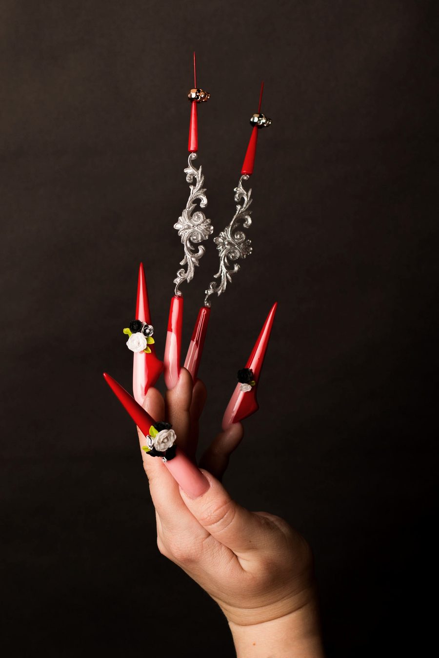Réalisation nail art d'Andréa Baillot